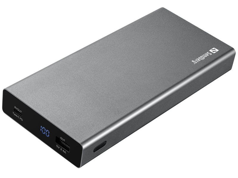Sandberg Powerbank USB-C PD 100W 20000 Powerbank (Akku) - schwarz - 20000 mAh