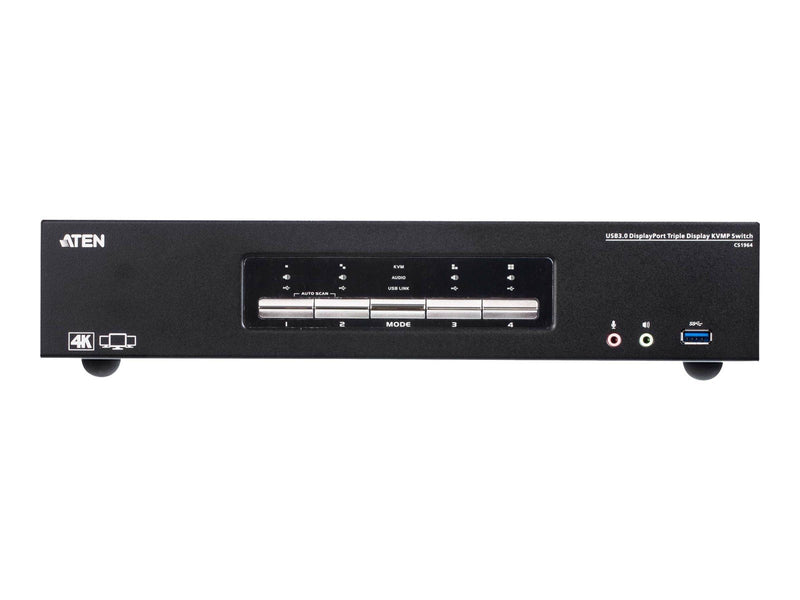 ATEN 4P USB3.0 4K DP TRIPLE VIEW KVMP SW