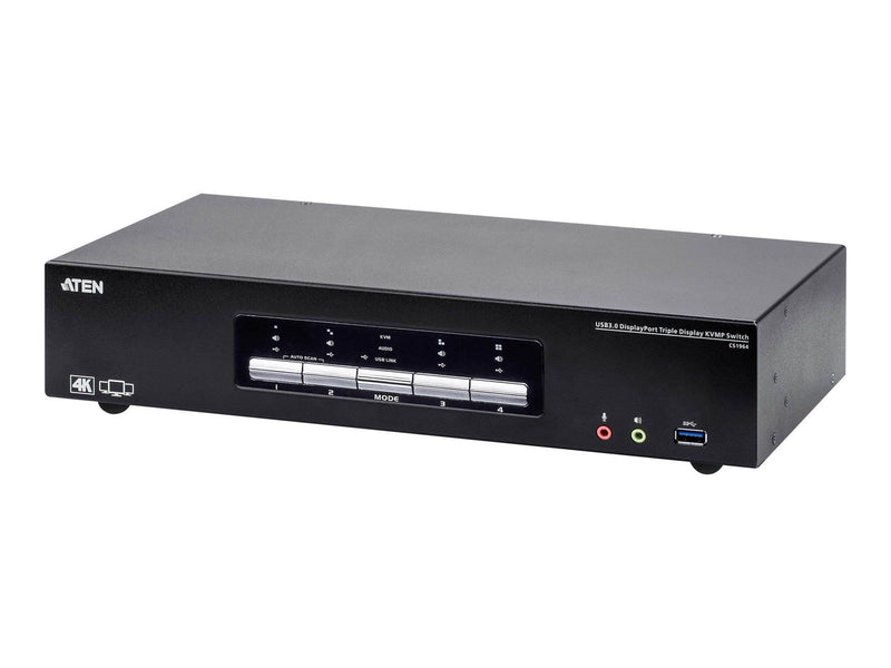 ATEN 4P USB3.0 4K DP TRIPLE VIEW KVMP SW
