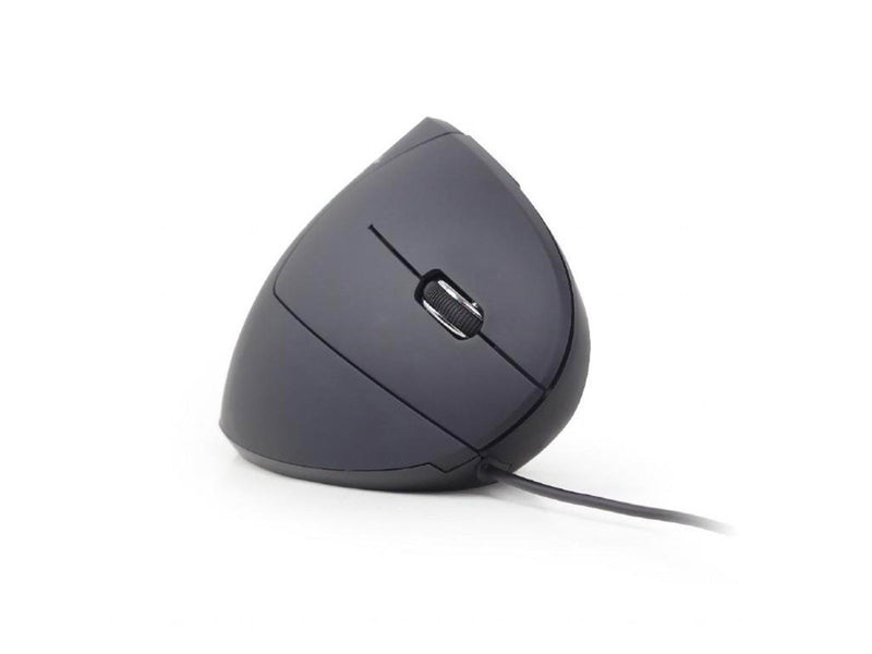 Gembird Ergonomic 6-button wired optical mouse - Vertical mouse (Schwarz)