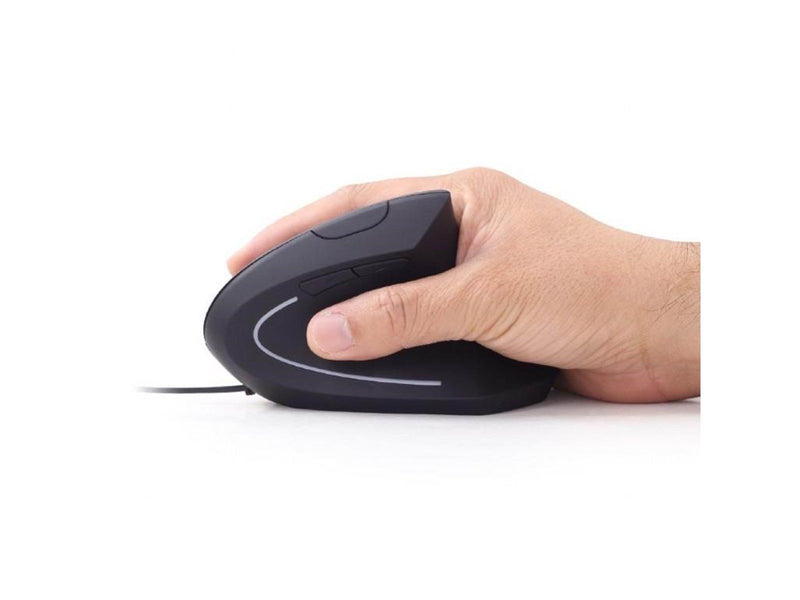 Gembird Ergonomic 6-button wired optical mouse - Vertical mouse (Schwarz)