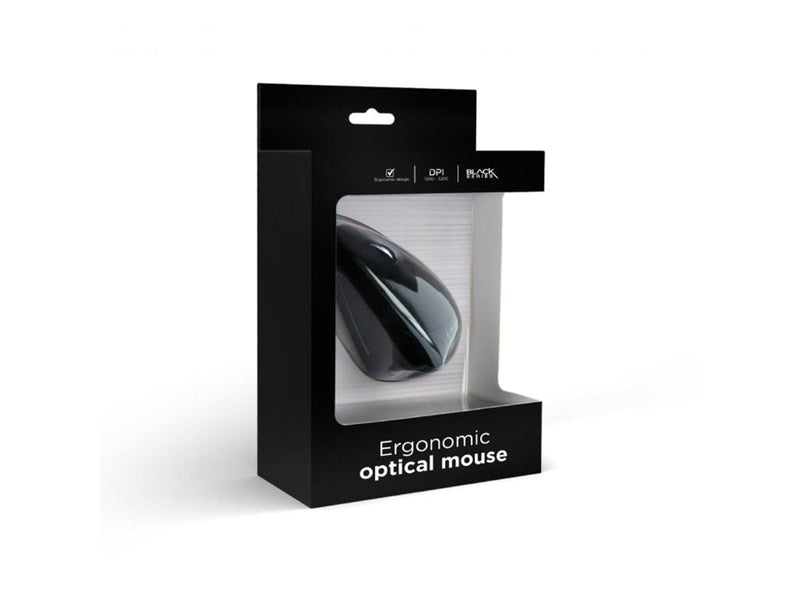 Gembird Ergonomic 6-button wired optical mouse - Vertical mouse (Schwarz)