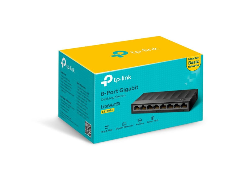 TP-Link LS1008G 8-Port 10/100/1000Mbps Desktop Switch