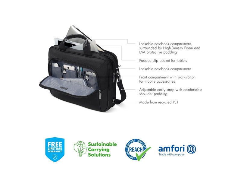 Dicota Eco Top Traveller Select Laptop-Tasche für Laptop 15.6" | Schwarz