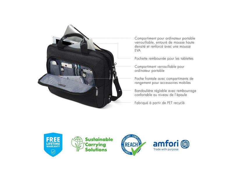 Dicota Eco Top Traveller Select Laptop-Tasche für Laptop 15.6" | Schwarz