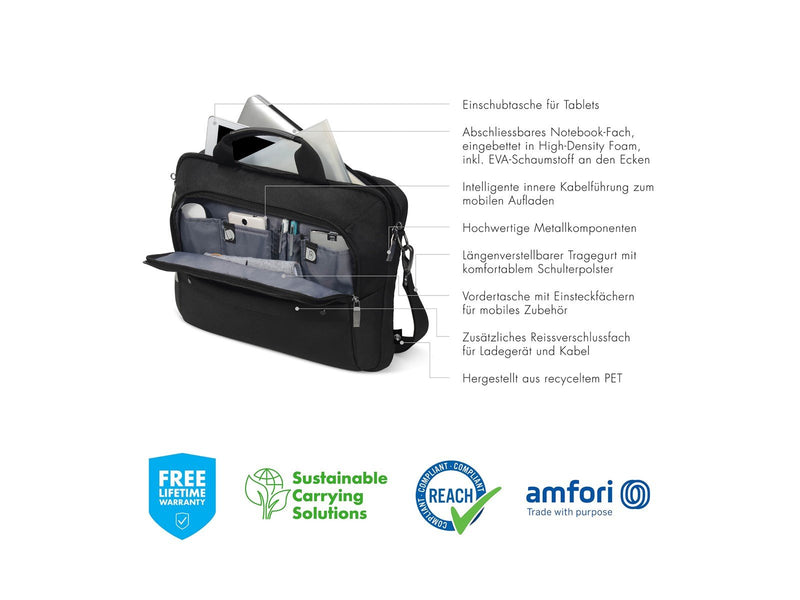 Dicota Eco Slim Select Laptop-Tasche für Laptop 14.1" | Schwarz