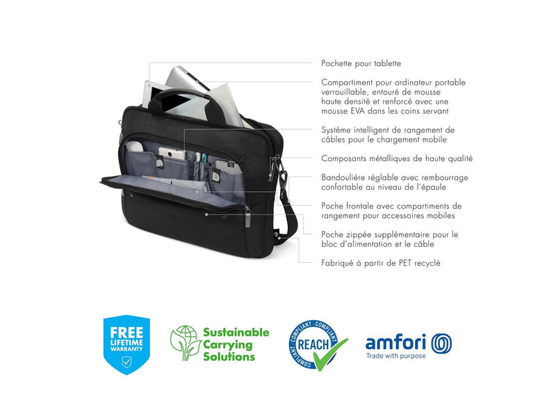 Dicota Eco Slim Select Laptop-Tasche für Laptop 14.1" | Schwarz