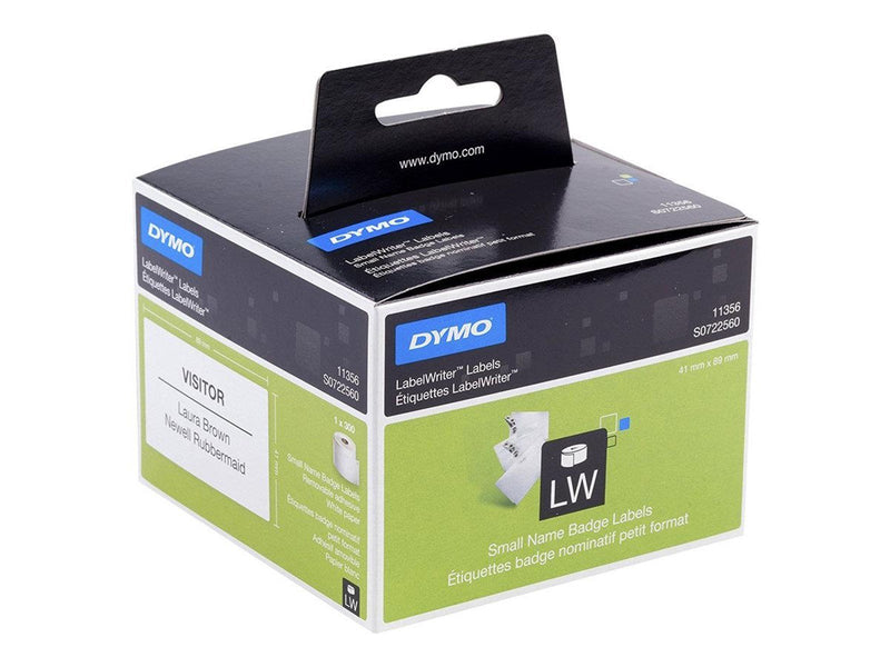 DYMO LabelWriter Etiketten für kleine Namensschilder | 41 mm x 89 mm | Rolle mit 300 leicht ablösbaren Etiketten | selbstklebend