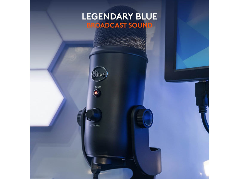 Blue Mic Yeti USB - Blackout - Microphone for Windows PC and Mac