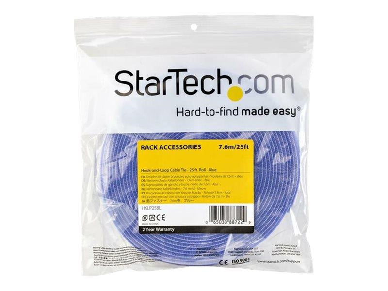 StarTech.com 25ft. Hook and Loop Roll - Blue - Cable Management - hook & loop fastener