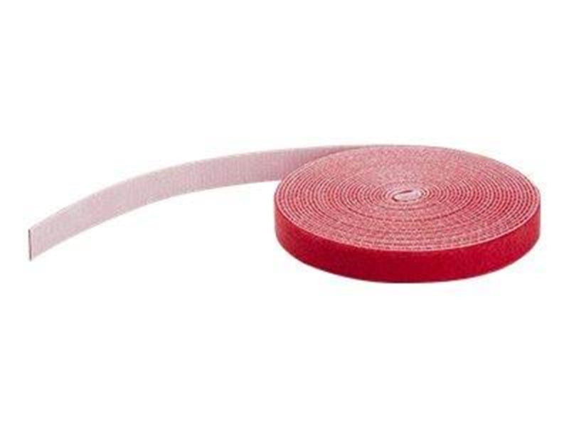 StarTech.com 25ft. Hook and Loop Roll - Red - Cable Management - hook & loop fastener