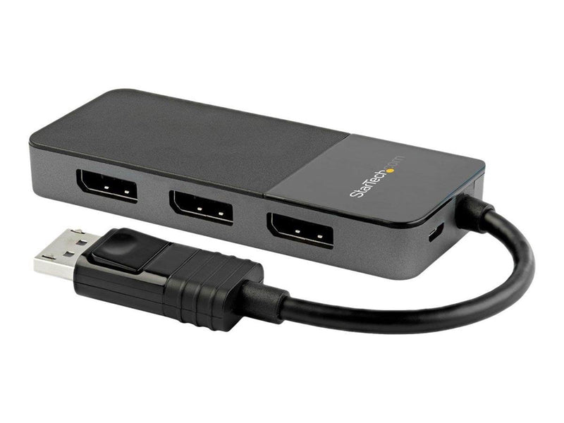 StarTech.com Hub Concentrador MST DisplayPort 1.4 de 3 Puertos 4 K - Divisor Splitter - Compatible con Windows - HDR - EDID (MST
