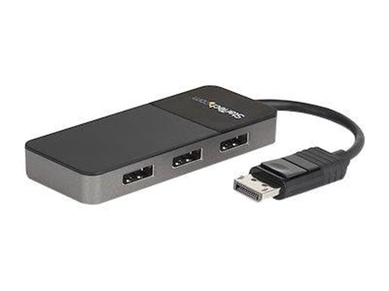 StarTech.com Hub Concentrador MST DisplayPort 1.4 de 3 Puertos 4 K - Divisor Splitter - Compatible con Windows - HDR - EDID (MST