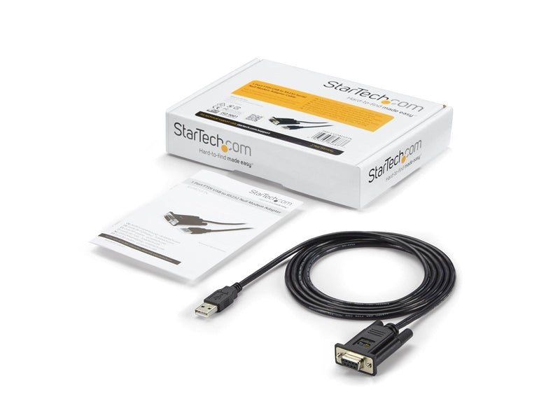 StarTech.com 1 Port USB zu Null Modem RS232 DB9 Serial DCE Adapter Kabel mit FTDI