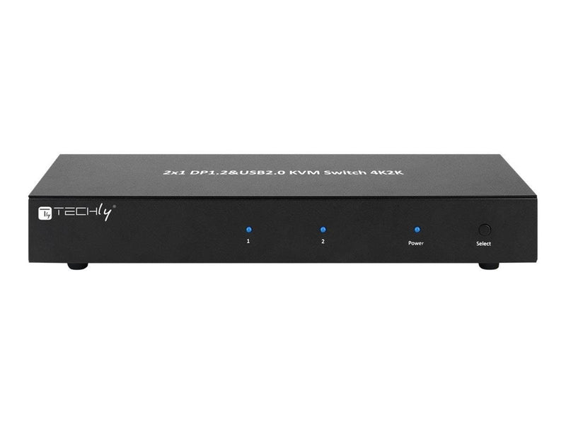 IC INTRACOM techly 2-Port DisplayPort1.2 Dual-Monitor KVM Switch