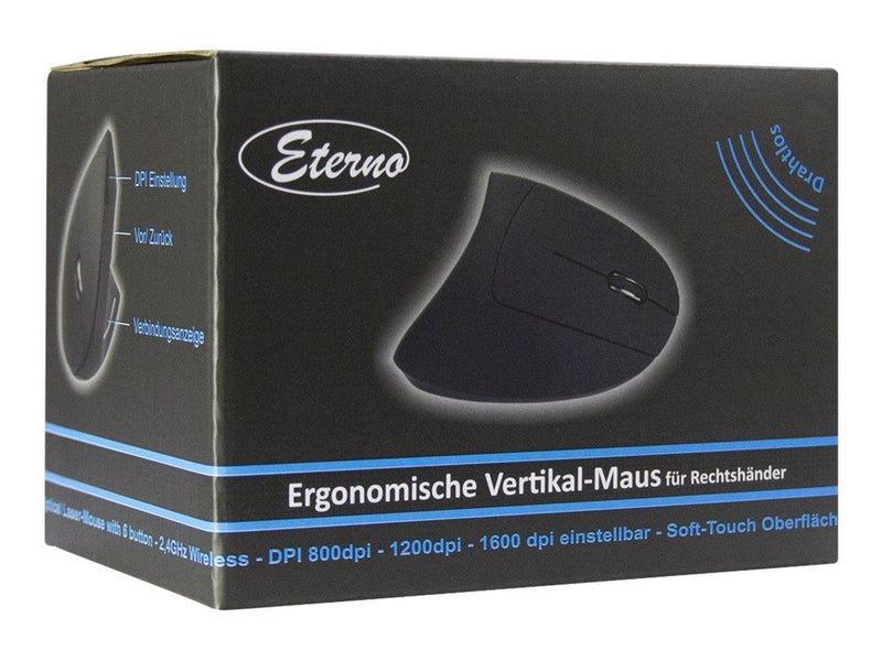 Inter-Tech Eterno KM-206R - Vertical mouse (Schwarz)