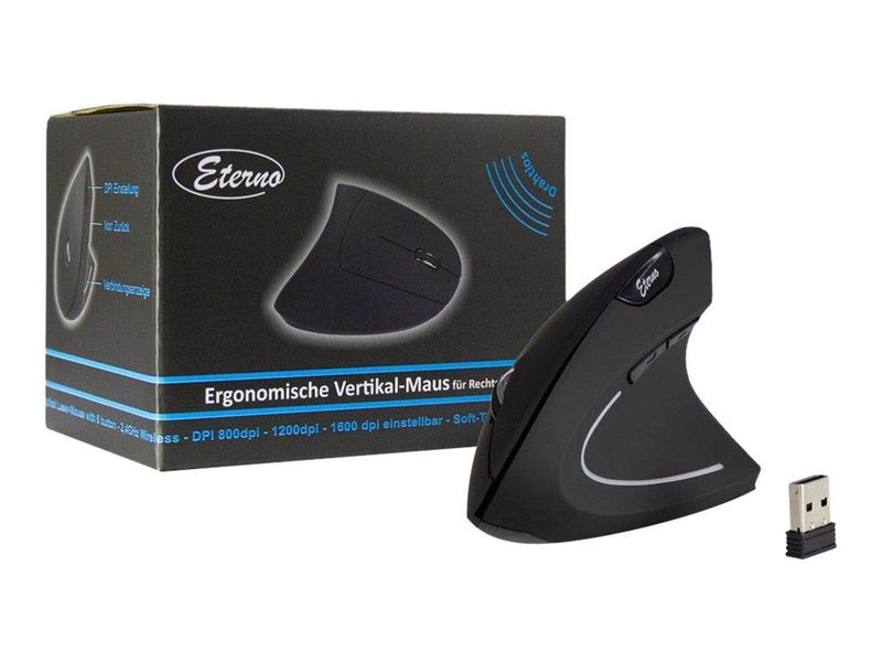 Inter-Tech Eterno KM-206R - Vertical mouse (Schwarz)