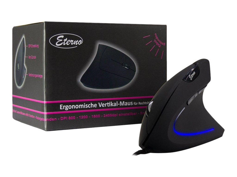 Inter-Tech Eterno KM-206WR - Vertical mouse (Schwarz)