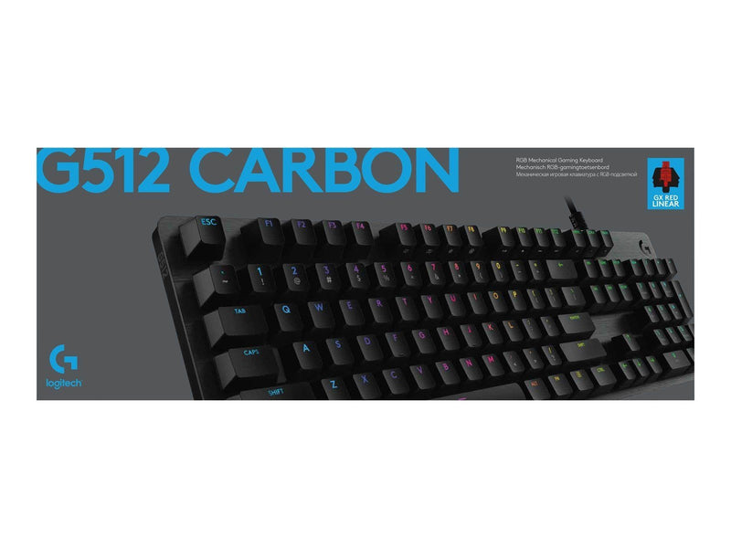 Logitech G512 Carbon GX Red - US - Gaming Tastaturen - Universal - Schwarz