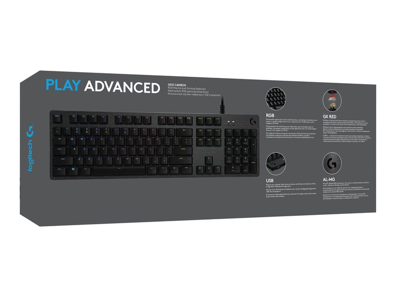 Logitech G512 Carbon GX Red - US - Gaming Tastaturen - Universal - Schwarz