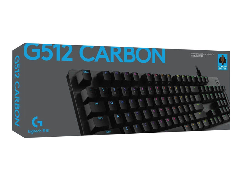 Logitech G512 Carbon GX Brown - ND - Gaming Tastaturen - Nordisch - Schwarz