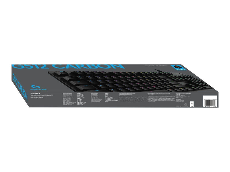 Logitech G512 Carbon GX Brown - ND - Gaming Tastaturen - Nordisch - Schwarz