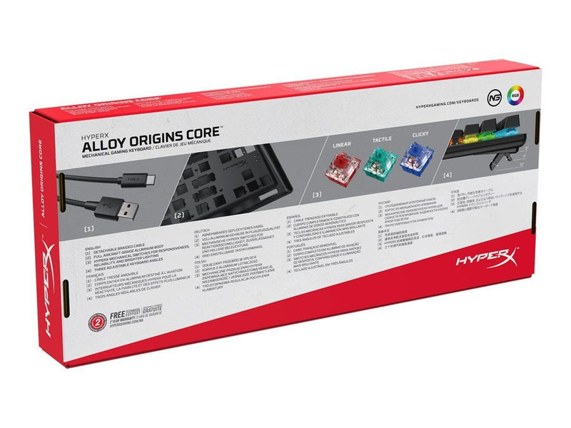 HyperX Alloy Origins Core - US - Gaming Tastaturen - ohne Numpad - Englisch - US - Schwarz