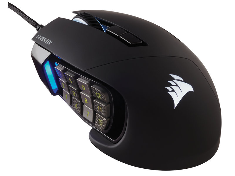 Corsair SCIMITAR RGB ELITE MMO - Black - Gaming Maus (Schwarz mit RGB)