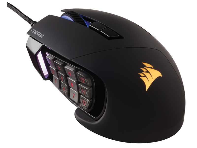 Corsair SCIMITAR RGB ELITE MMO - Black - Gaming Maus (Schwarz mit RGB)