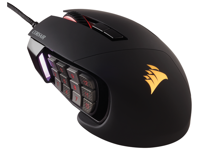 Corsair SCIMITAR RGB ELITE MMO - Black - Gaming Maus (Schwarz mit RGB)