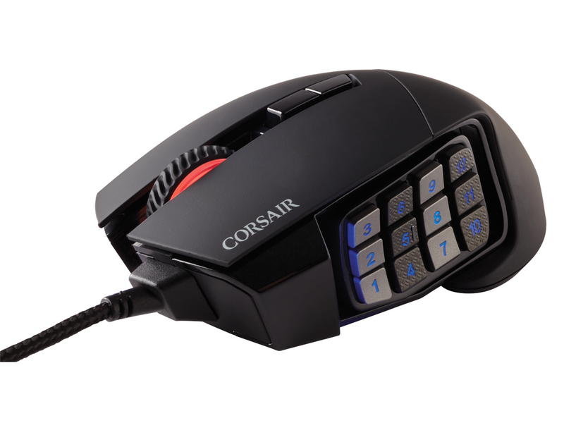 Corsair SCIMITAR RGB ELITE MMO - Black - Gaming Maus (Schwarz mit RGB)