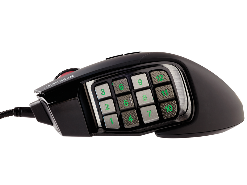 Corsair SCIMITAR RGB ELITE MMO - Black - Gaming Maus (Schwarz mit RGB)
