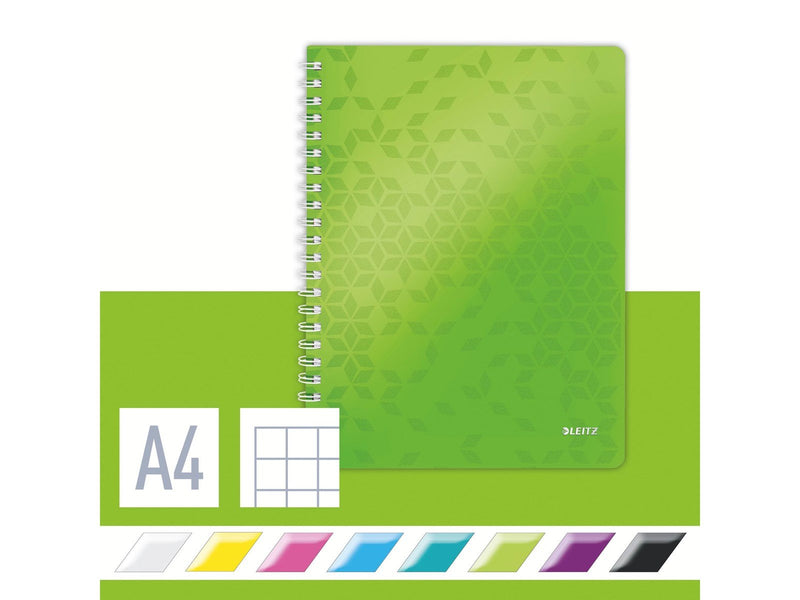 Leitz WOW Collegeblock A4 kariert, spiralgebunden mit PP-Einband