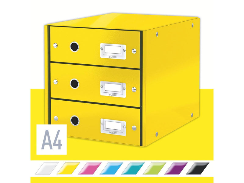 Leitz  Click & Store WOW Schubladenset (3 Schubladen) Gelb