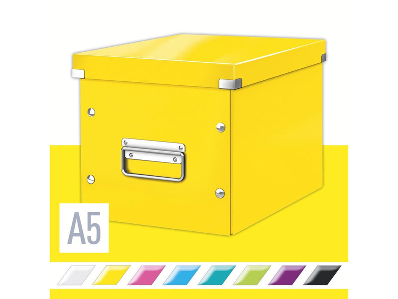 Leitz  Click & Store WOW Aufbewahrungs- und Transportbox Cube Mittel Gelb