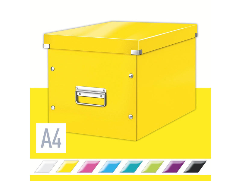 Leitz  Click & Store WOW Aufbewahrungs- und Transportbox Cube Groß Gelb