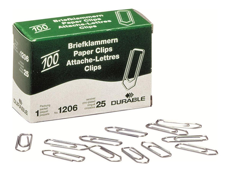 DURABLE Briefklammern 26mm verzinkt 100 Stück