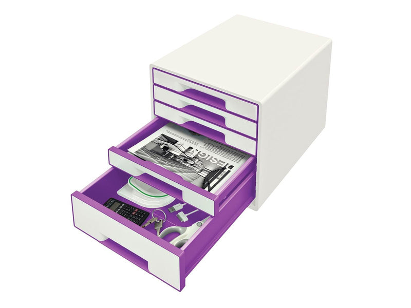 Leitz  WOW CUBE Schubladenbox Violett