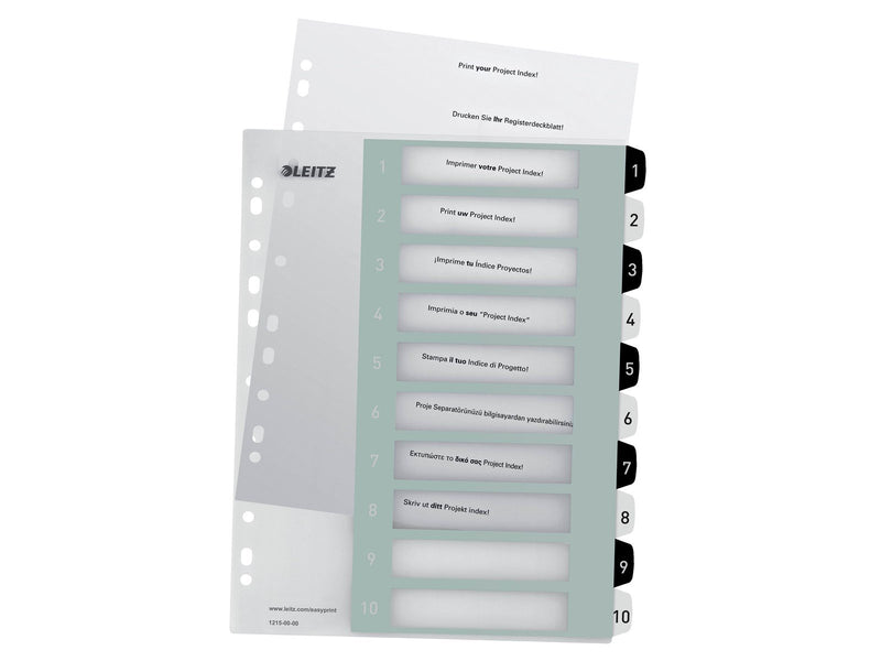 Leitz WOW PC-beschriftbares Register, PP, extrabreit