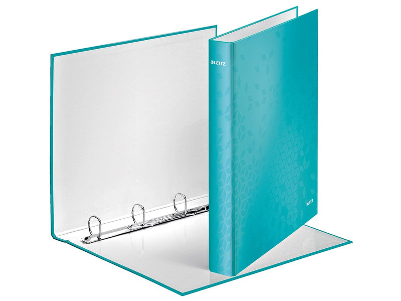 Leitz Ringbinder  WOW Laminated A4+ 4DR/25mm Ice blue