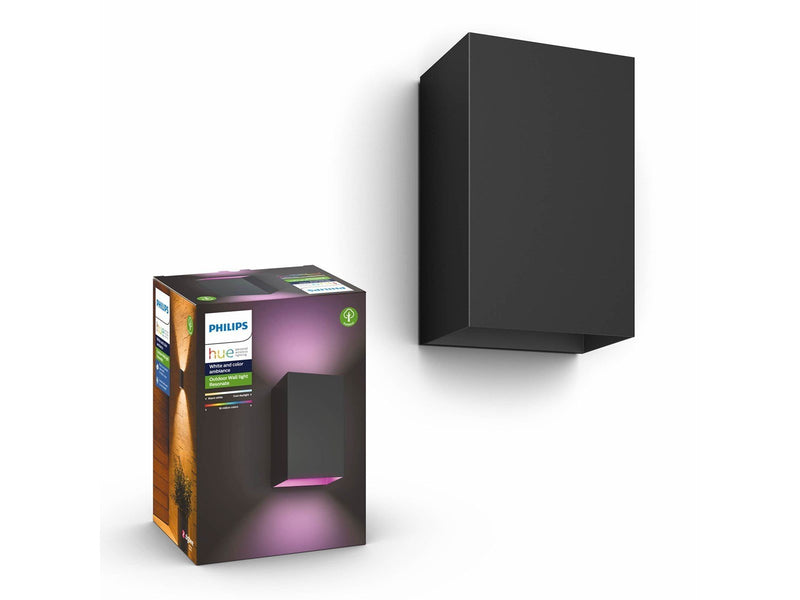 Philips Hue Resonate Outdoor Wandleuchte - Schwarz