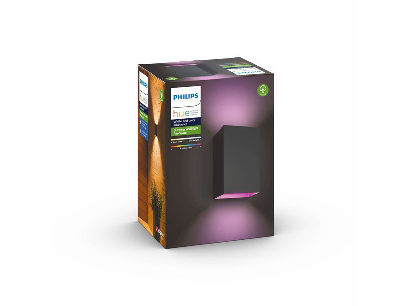Philips Hue Resonate Outdoor Wandleuchte - Schwarz