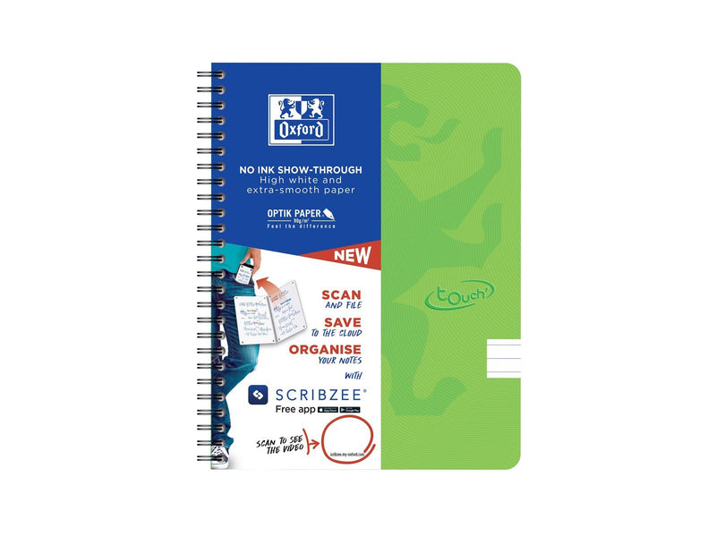 Oxford Touch Notebook A5 ruled 7 mm soft touch cover twin-wire 180 pages