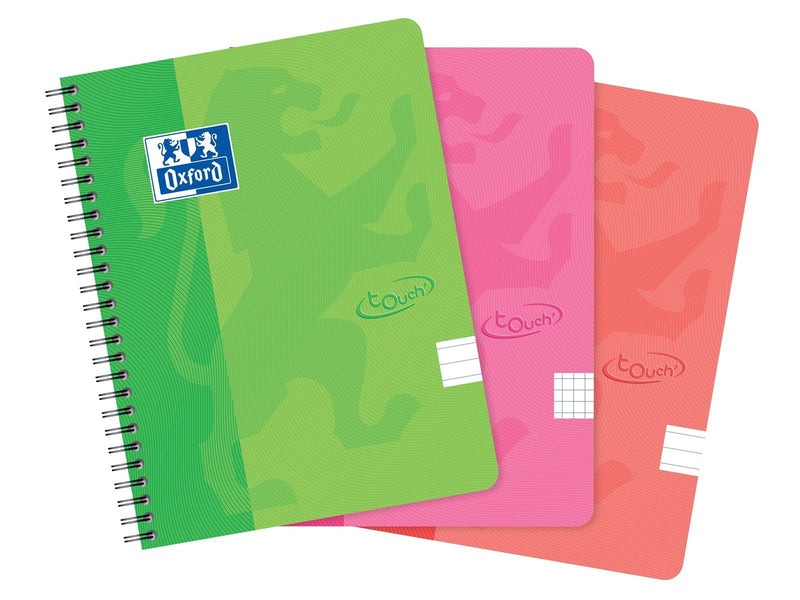 Oxford Touch Notebook A5 ruled 7 mm soft touch cover twin-wire 180 pages