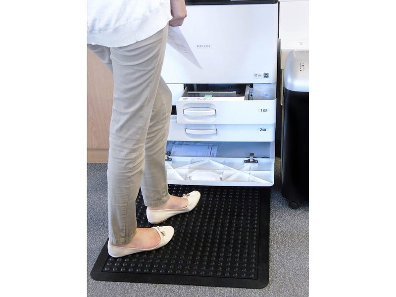 Floortex Doortex Ergonomic anti-fatigue standing mat 61x91 cm black rubber
