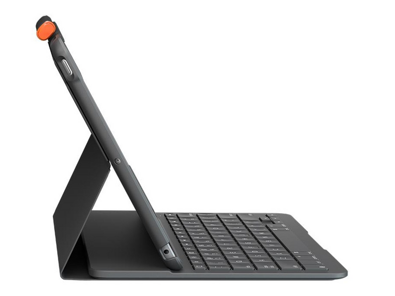 Logitech Slim Folio iPad 10.2" (7th gen) - ES - Tastatur & Folio-Set - Spanisch - Grau