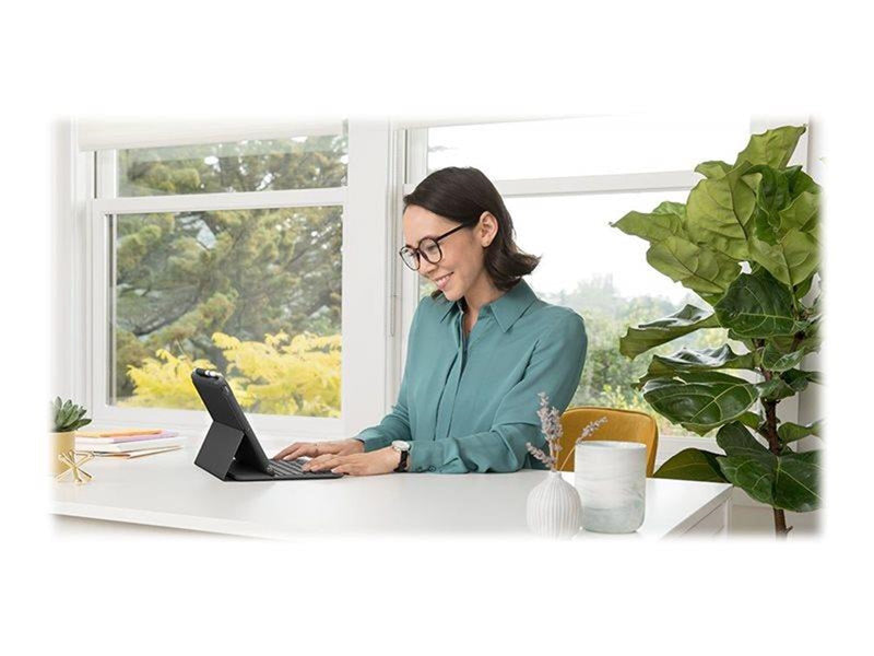 Logitech Slim Folio iPad 10.2" (7th gen) - UK - Tastatur & Folio-Set - Englisch - UK - Grau