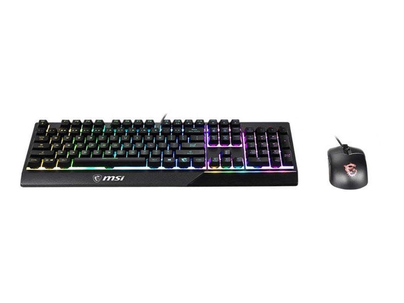 MSI Vigor GK30 combo - keyboard and mouse set - US - Tastatur & Maus Set - Englisch - US - Schwarz