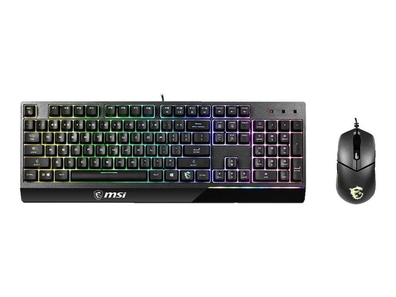 MSI Vigor GK30 combo - keyboard and mouse set - US - Tastatur & Maus Set - Englisch - US - Schwarz