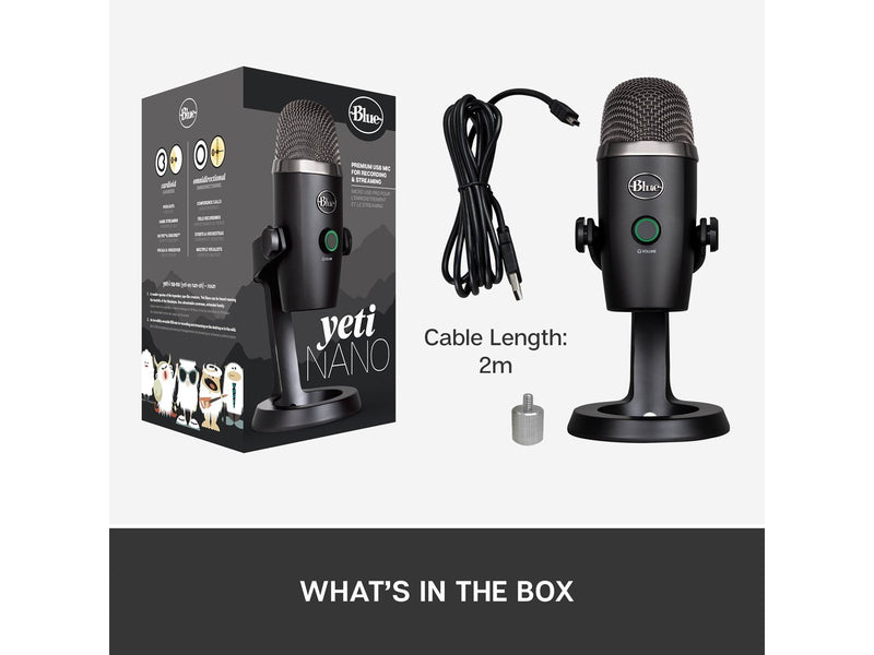 Logitech Yeti Nano USB Microphone for Mac and PC - Black